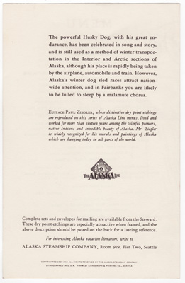 1941 alaska line ziegler etching menu
